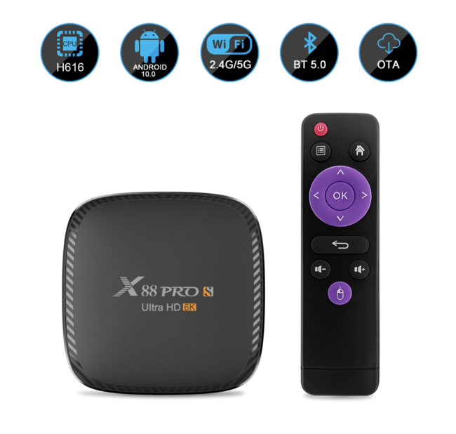 SIKAI X88 PRO S Android 10,0 Smart TV Box Android 10 4G 128GB 6K TVBOX-1